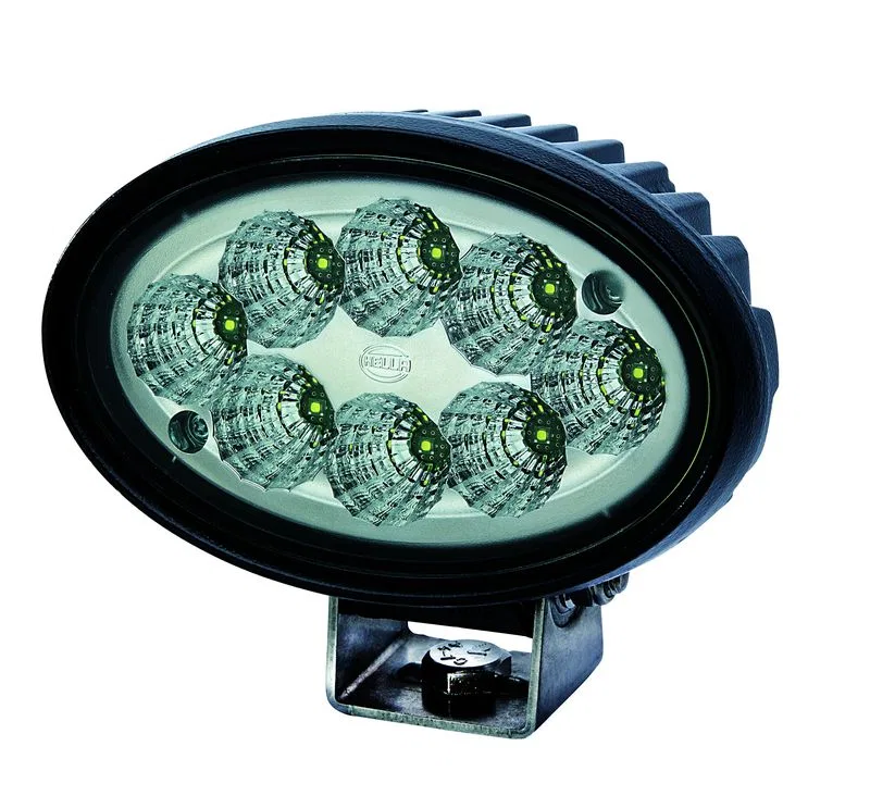996761011 – HELLA Work Light, 6.02 Inch Width x 5.08 Inch Height x 2.91 Inch Depth Oval Swiveling Bracket Bolt-On Mou...